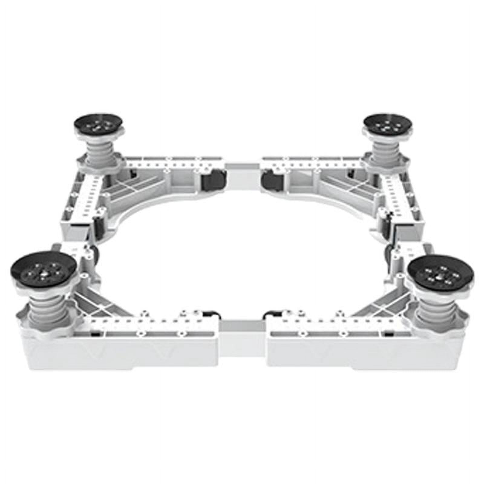 Tongina Adjustable Washing Machine Base Fridge Undercarriage Stand Laundry Dryers Holder for Air Conditioners Cookers Freezers Dryers White