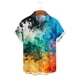 thumbnail image 5 of Ceisia Gradient Print Short Sleeve Button-Down Shirts for Men Slim Fit Casual Summer Beach Tops Black XXXXXL Gifts, 5 of 6