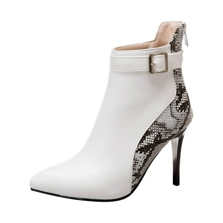 

Boots for Women Autumn Winter Women Tassel Thick Heel High-Heel Overshoes Mid-Boots