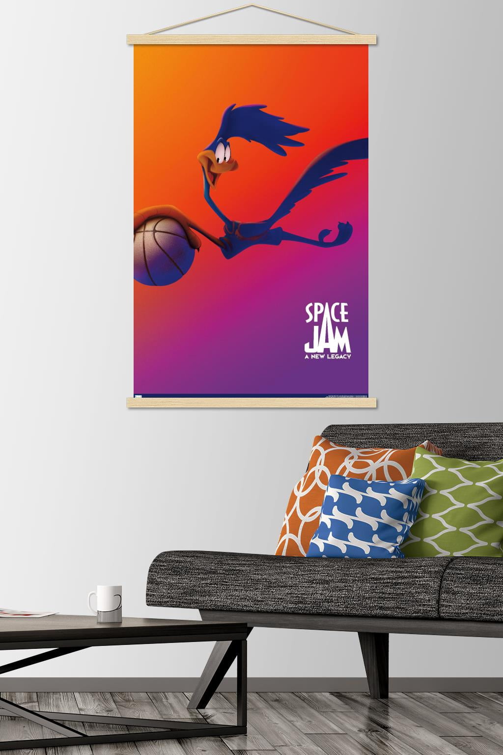 Space Jam: A New Legacy - Road Runner One Sheet Wall Poster with Wooden Magnetic Frame, 22.375" x 34"