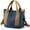 Canvas Blue, variant on Upgraded Small Canvas Tote Bag with Zippered Compartment Pocket for Women, Mini Cute Satchel Hobo Crossbody Handbag