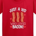 thumbnail image 4 of Inktastic Just a Kid Who Loves Bacon Youth T-Shirt, 4 of 5