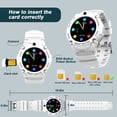 thumbnail image 3 of PTHTECHUS S02 Smart Watch for Boys Girls Smartwatch for Kids with 4G SIM GPS Video Call Pedometer MP3 Flashlights Calculator Alarm Clock Children Holiday Gift White, 3 of 8