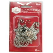 Holiday Time Joy Snowflake Ornament Hooks, Silver, 15 Count
