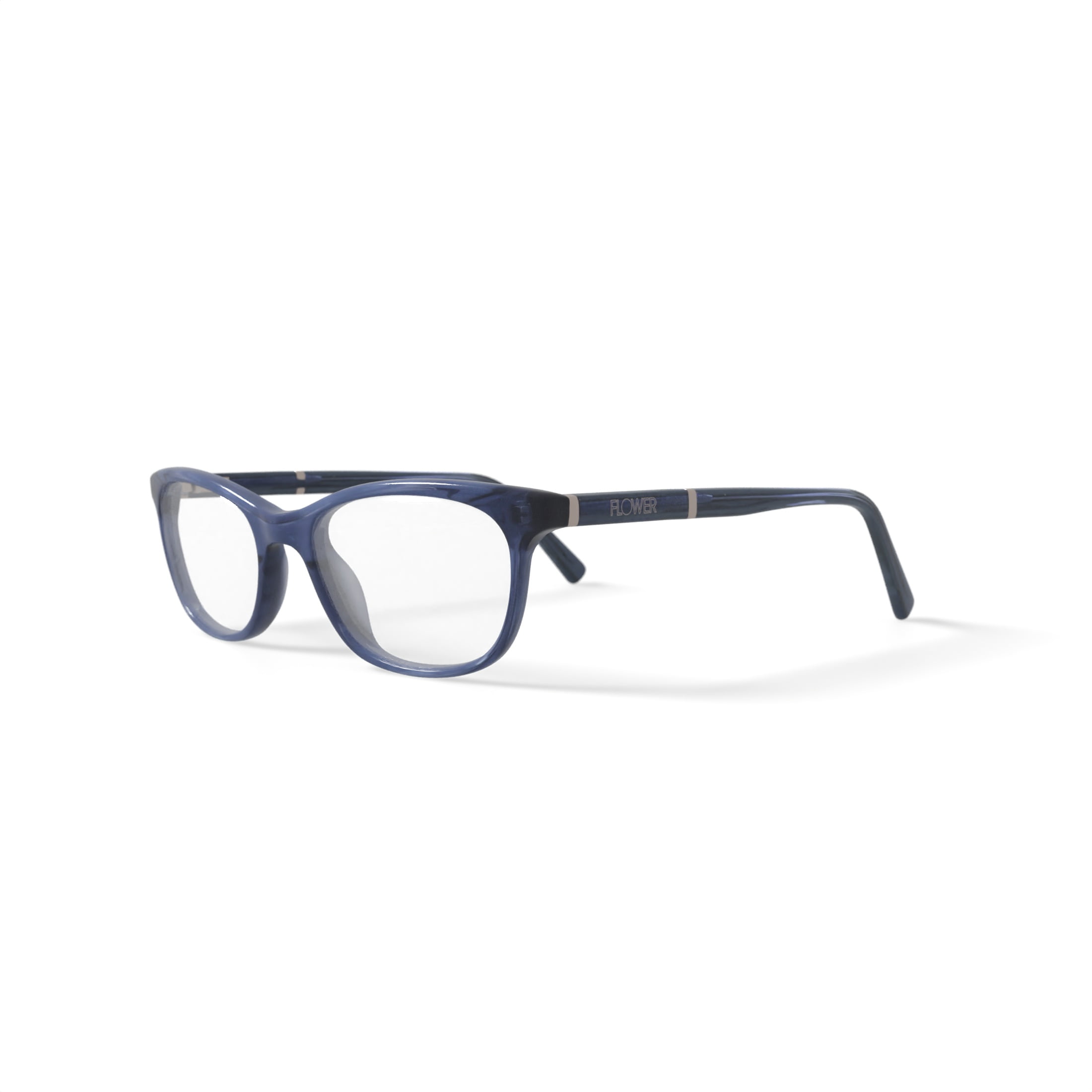 【丸型ブロー枠】LAGNAMOON LM-5039 NO.1 48 Flower Women's Cat Eye Eyeglasses, FLR6003, Maggie, Crystal