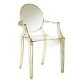 thumbnail image 1 of Hawthorne Collections 18.5" Modern Plastic Dining Arm Chair in Yellow, 1 of 4
