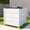 White, variant on Domi Outdoor Living 50" W x 49" H Outdoor Privacy Screen, Stylish Air Conditioner Cover Fence with Sturdy Aluminum Posts, 2 Panels,Dark Grey