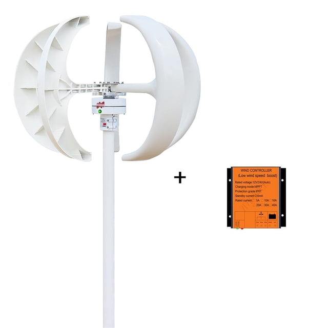Low Speed 2M/S 12V 24V AC 400W Vertical Wind Turbine Generator Home Windmill Kit MPPT Controller For Boad Light Battery ,Easy Installation