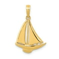 thumbnail image 1 of 14K Yellow Gold Sailboat Pendant, 1 of 2