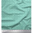 thumbnail image 1 of Soimoi Velvet Fabric Geometric Small Print Fabric by The Yard 58 Inch Wide, 1 of 3