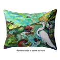 thumbnail image 2 of Egret & Waterlilies Noncorded Pillow 11x14 Small, 2 of 2
