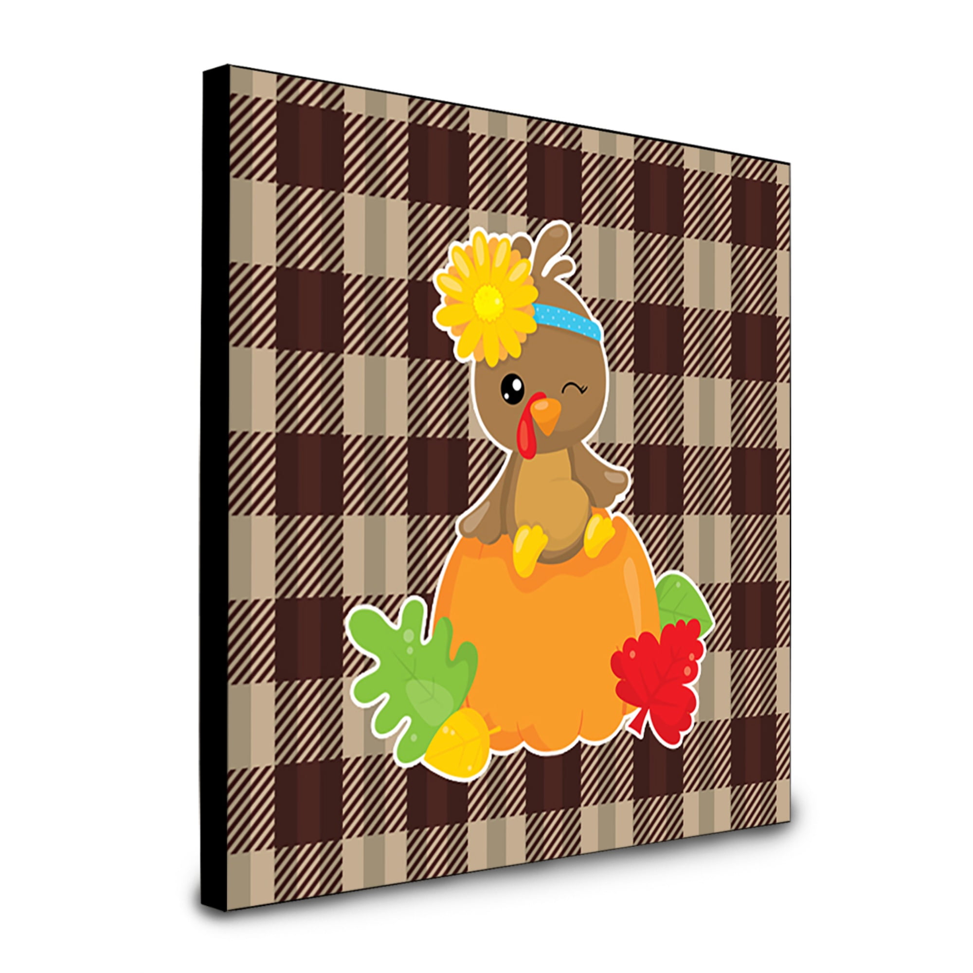 Caroline's Treasures Thanksgiving Baby Turkey Artwork Panel wall-decor, Multicolor