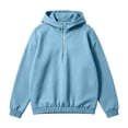 thumbnail image 5 of MaFYtyTPR Men's Half Zip Hoodie Sweatshirt Long Sleeve Casual Pullover with Pockets for Fall Winter 01-Light Blue XXXL, 5 of 6