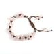 thumbnail image 1 of Nvzi Pulsera de cuentas hecha a mano, pulsera tejida a mano pura de cristal de piedra triturada natural con cuerda ajustable (rosa), 1 of 3