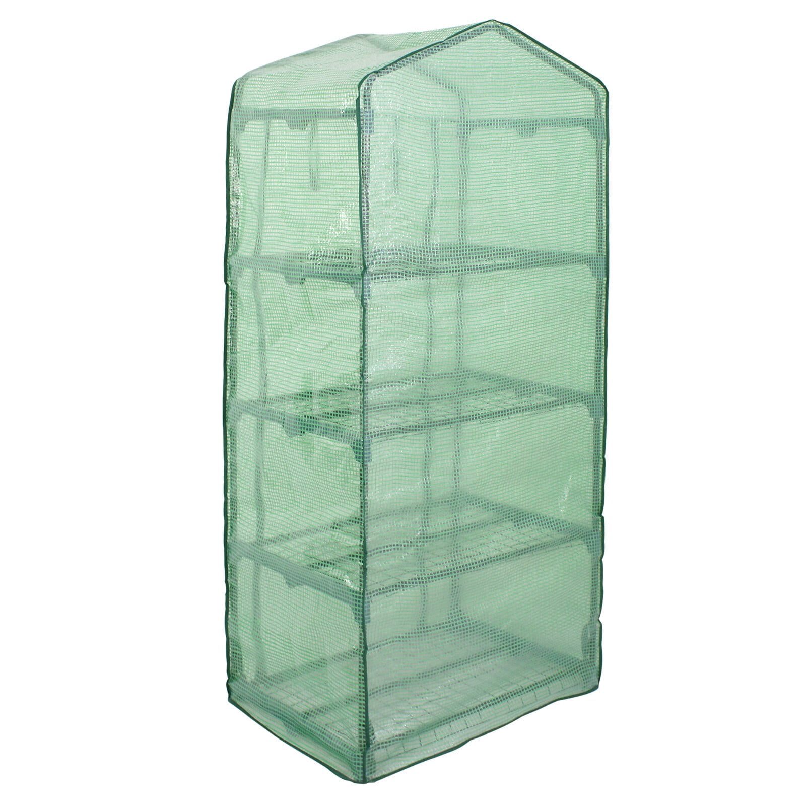 SuperDeal Mini Plant Greenhouse 27 in x 19 in Zipper Door 4 Tiers 4 Shelves