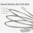 thumbnail image 4 of Durable Metal Braided USB Cable Type-C Sync Charger Power Wire 6ft Long USB-C Data Cord [Silver] [Rapid Charge Support] L5L for Samsung Galaxy S9 S9+, 4 of 6