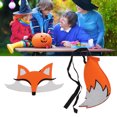 thumbnail image 1 of Juego De Vestuario Fox FIENTE, Regalos Ideales Interesantes Vívidos Fox Fit Face Mask Fácil De Usar Con Fox Tail Para Halloween Party Durante 4-10 Años, 1 of 7