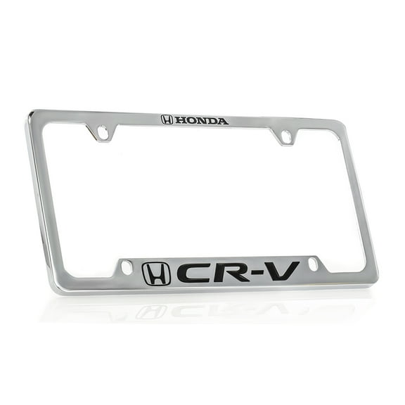 Honda CR-V Chrome Plated Zinc License Plate Frame Holder bottom engraved 4 Hole