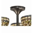 thumbnail image 3 of Meyda Tiffany 154475 Tiffany Turning Leaf 3 Light 22" Wide Semi-Flush Ceiling Fixture -, 3 of 7