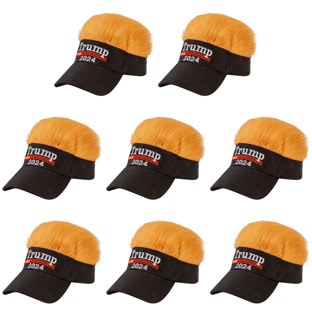 Trump 2024 Sombrero Con Pelo Ajustable Verano para El Hombres Mujeres ()