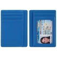 thumbnail image 5 of Credit Card Holder with ID Window RFID Protected Genuine Leather Slim Wallet (LBlue), 5 of 7