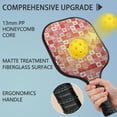 thumbnail image 2 of Pickleball Paddles Set,Pioneer Flower Floral Print Pattern Fiberglass Surface Pickleball Racket Set with 2 Indoor Outdoor Pickleball Balls and Pickleball Bag,Pickle-ball Equipment, 2 of 6