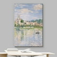 thumbnail image 3 of HFDF Canvas Print Wall Art Norman Farm Through Trees Claude Monet Classical Illustrations Fine Art Decorative Vintage Watercolors Pastel Multicolor Zen for Living Room, Bedroom, 8x10inch Unframed, 3 of 5