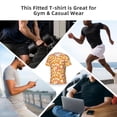 thumbnail image 6 of Bixox Men's Orchids Flowers Printed Short Sleeve Skinny Athletic T-Shirt, 6 of 6