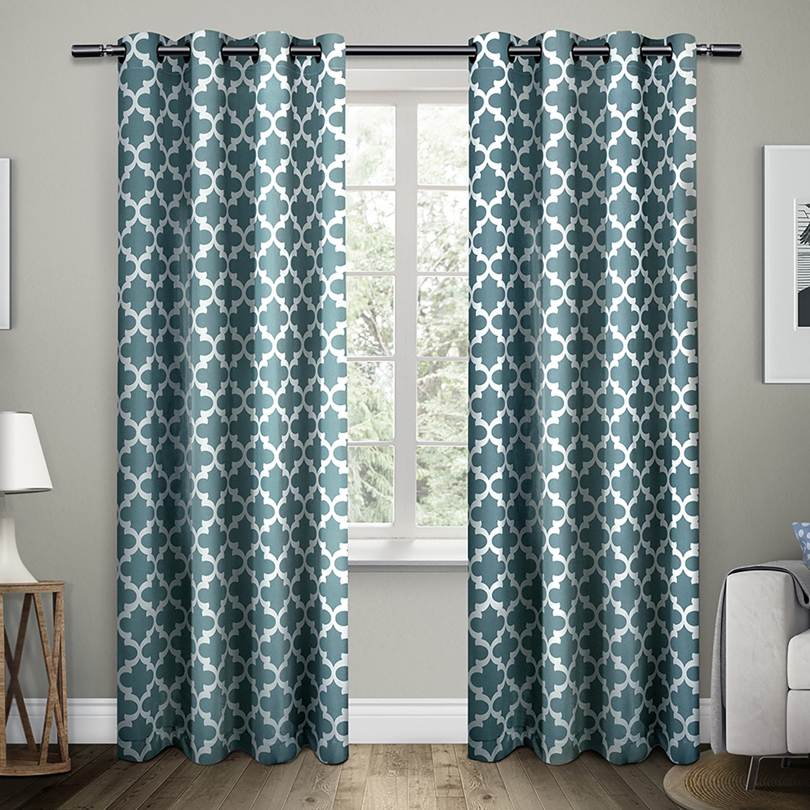 Exclusive Home Curtains Neptune Cotton Window Curtain Panel Pair 