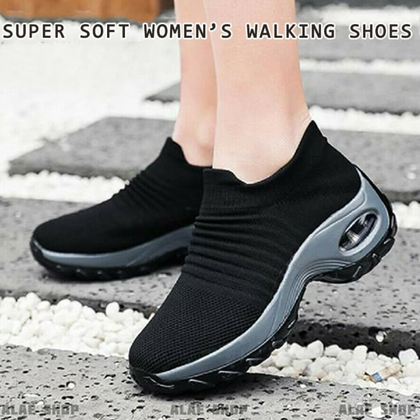Women Walking Shoes Super Soft Height Increase Travel Outdoor
