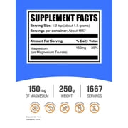 BulkSupplements Magnesium Taurate Powder - 250 Grams (8.8 oz)