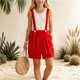 thumbnail image 2 of Odeerbi Niños Niñas Verano Total Shorts Dance Party Performance Suspenders Shorts, 2 of 9