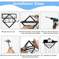 thumbnail image 3 of 2Pcs Metal Wall Mounted Wine Holder, Upgrade Foldable Hanging Wine Rack Organizer for 2 Liquor Bottles, Red Wine Bottle Display Hanger with Screws for Home Kitchen Bar Wall Décor, 3 of 16