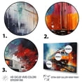 thumbnail image 3 of Designart "Train Dynamic Momentum Painting III" Transportation Wall Art Living Room, 3 of 5