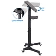 thumbnail image 2 of Mount-it! Mobile Standing Height Adjustable Desk, Black Portable Lectern, 2 of 6