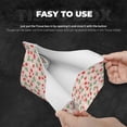 thumbnail image 4 of Uemuo Strawberry And Flowers Pattern Tissue Box Cover Holder, Triangle with Bottom Belt - PVC Leather Decorative Organizer for Tabletop, Bathroom, Car, Office, 4 of 9