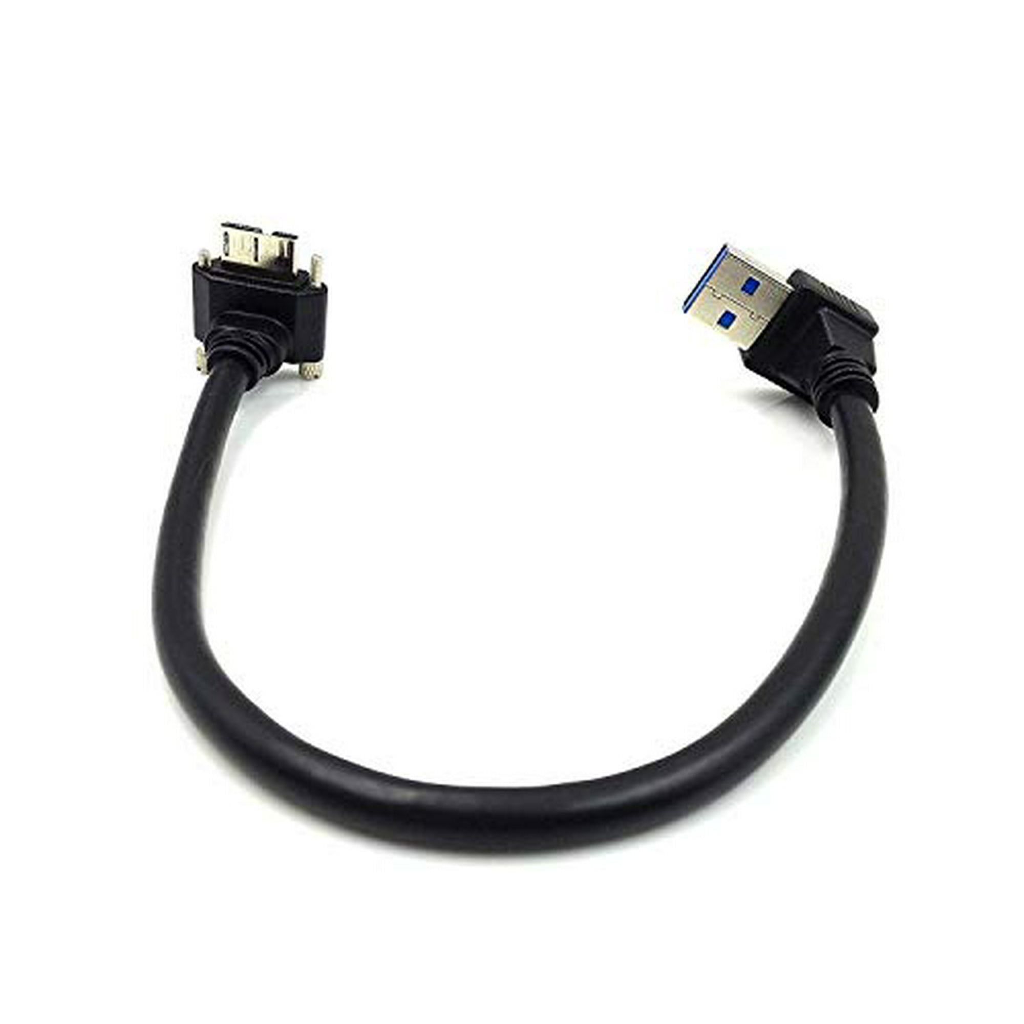 Poyiccot Usb 3 0 Micro Cable 25cm Usb 3 0 A 90 Degree Down Angle Male To Micro B Male 90 Degree Up Angle With Dual Walmart Canada
