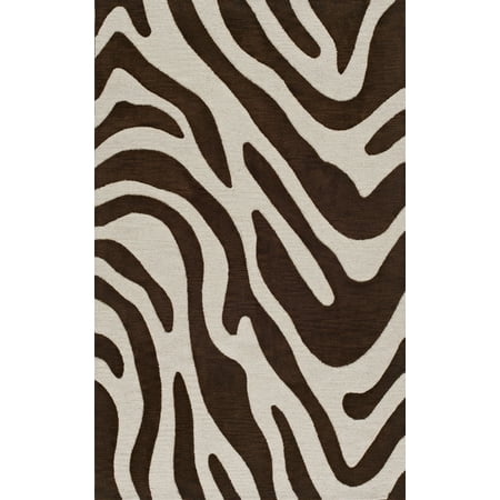 Dalyn Transitions Area Rug TR15 Tr15 Brown Zebra Animal Print