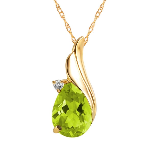 Galaxy Gold 14K Solid Gold 2.03 Carat Natural Diamond Pendant Necklace for Women - Yellow Gold Fine Jewelry