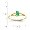 thumbnail image 5 of 10K Yellow Gold Ring Band with Stones (05) May Emerald Marquise Green, Size 8, 5 of 5