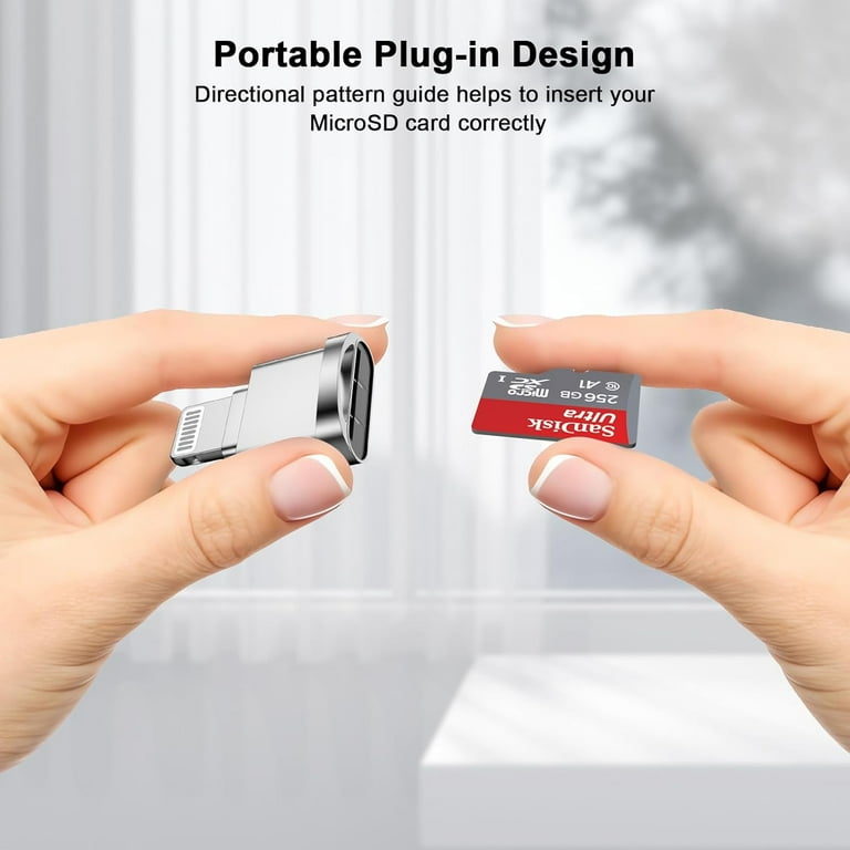 Trasferimento Dati IPhone Adattatore Lettore Schede Micro SD Per IPhone E IPad - Compatibile Con IPhone 14,13,12,11,XR,8,7,6 Tablet Apple Mini