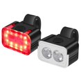 thumbnail image 1 of Juego de luces para bicicleta Juego de luces delanteras y traseras recargables por USB Luz impermeable para bicicleta Paquete de 2 para conducción nocturna, material de aluminio duradero, re, 1 of 5