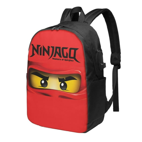 Ninjago Backpack For Men Women Teen , Water Resistant Casual Daypack Fits Laptop With Usb Charging Port,17 In Bookbag For Travel,Hiking,Gift