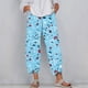thumbnail image 2 of Pantalones de Mujer Traje Verano Cómodo de Moda Impreso Pantalones Recortados, Pantalones Elásticos Casuales, 2 of 6