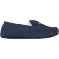 thumbnail image 4 of SNUGRUGS Men's Rubber Sole Suede Sheepskin Moccasin Slippers - Navy - US 11, 4 of 7