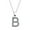 sliver Size X1, variant on Personalized Name Necklace, Elegant 26 English Letter Pendant Jewelry, Alloy Custom Initial Chain Necklace Gift for Women