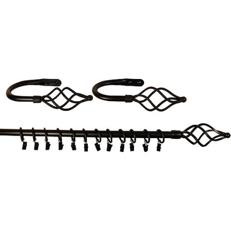 curtain rings holdback twist rod clip poles diameter pair piece walmart