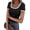 Black, variant on Women Short Sleeve Tops Square Neck Ribbed Knit Color Block T Shirts Fitted Casual Summer 2026 Trendy Basic Tees Light Purple Large