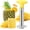 Yellow, variant on Pineapple Corer and Slicer Tool -  Pineapple  with Serrated Tips - Easy to Use and Clean - Stainless Steel Core Remover for Pineapple - Core Fruits with Ease(Yellow)