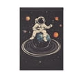 thumbnail image 6 of Yayeee Garden Flag 28" x 40" Double Sided Outdoor Yard Lawn Holiday Decorations, Black Astronaut Space, 6 of 6